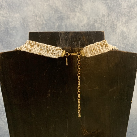 White gold beaded necklace multi strand 30-38” - Picture 6 of 10